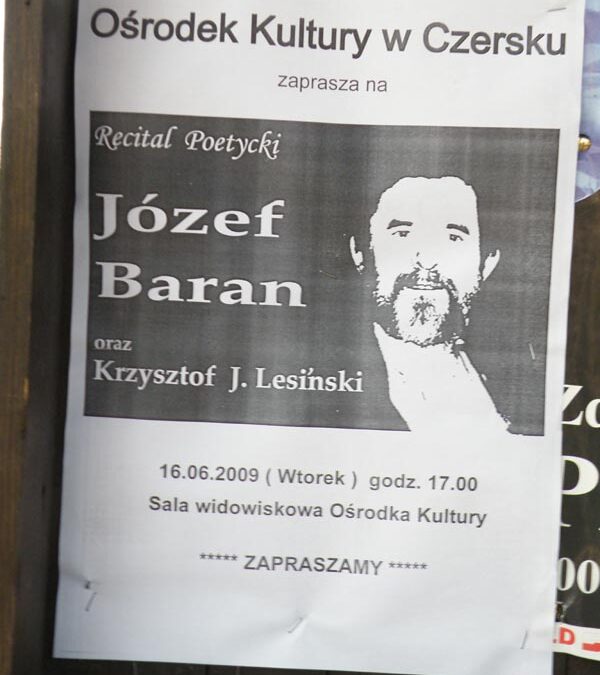 Recital poetycki – Józef Baran, Krzysztof J. Lesiński. Czersk 2009